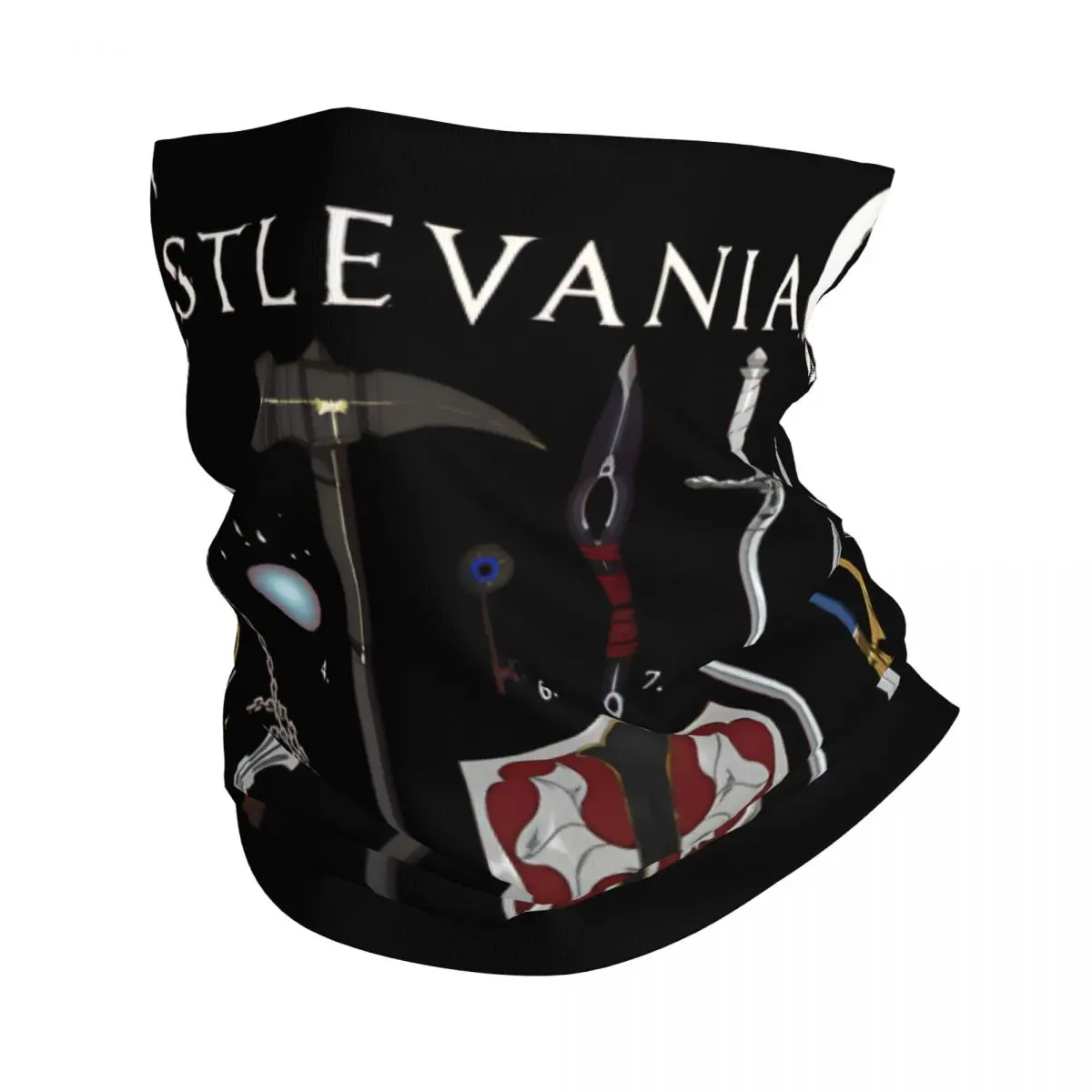 Various Weapons Collection Castlevania Bandana Neck Gaiter Printed Motorcycle Motocross Face Scarf Multifunctional Headwear