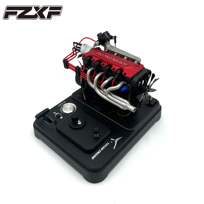 TOYAN ENGINE L4 Inline 4 Cylinder Engine Model 14CC Metal Mini Internal Combustion Engine Toy Gift FS-L400BGD-XP