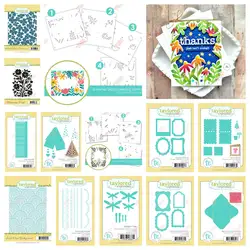 Arch Deco Blooms Background Clear Stamps Fancy Frames Metal Cutting Dies Stencil DIY Embossing Scrapbooking Craft Decoration