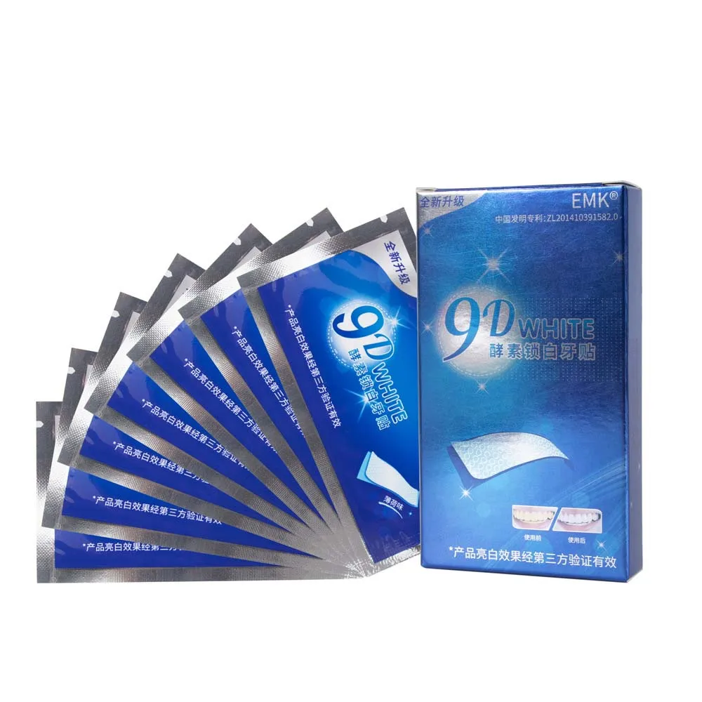 7 Pairs 9D / 5D Gel Teeth Whitening Strips Tooth Dental Kit Oral Hygiene Care Strip False Teeth Veneers Sticker Decal