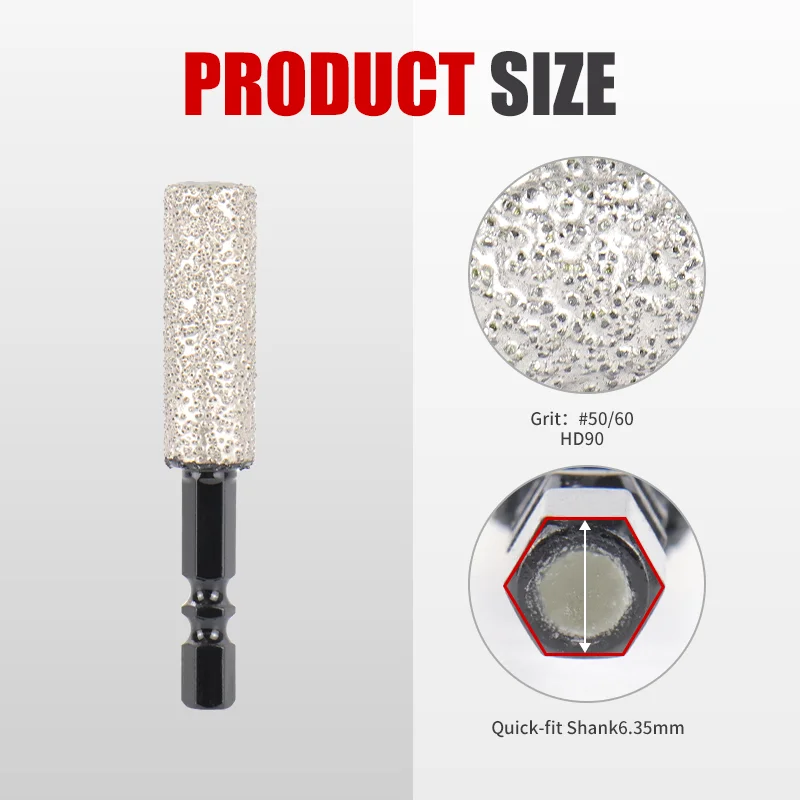 穴あけと研削両用 6-12mm 六角シャンク ドライ/ウェット使用 ダイヤモンド ドリル ビット セラミック タイル、大理石、花崗岩、ポルク用