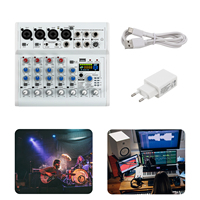 7 Channel Studio Audio Mixer Stereo Sound Mixing Console Mixer with USB Bluetooth Display 88 Types of DPS Digital Effects