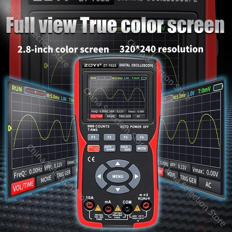 Oscilloscope Multimeter ZT-702S Two-in-one High-precision 10MZ Oscilloscope Universal Meter Signal Source