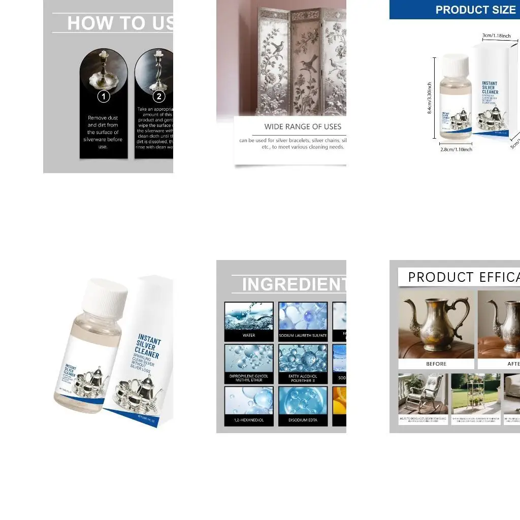 652F Silver Restoration Fluid يعمل على زخارف عملة المجوهرات