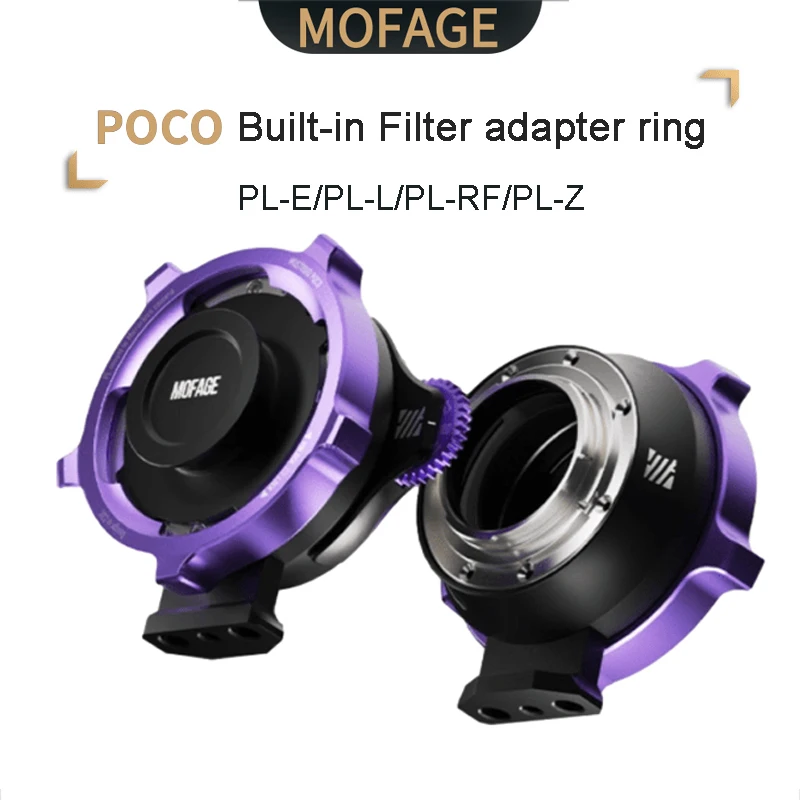 

MOFAGE POCO Drop-in Filter adapter ring PL-E/RF/L/Z Lens Adapter Ring For PL Lenses to Sony E Canon RF Nikon L Mount Cameras