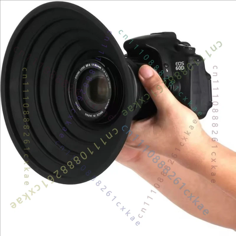 Elastic Silicone Anti‑Reflection Lens Hood Remove Glass Reflection Camera Accessory For Canon For Nikon FOR Sony Mirrorless DSLR