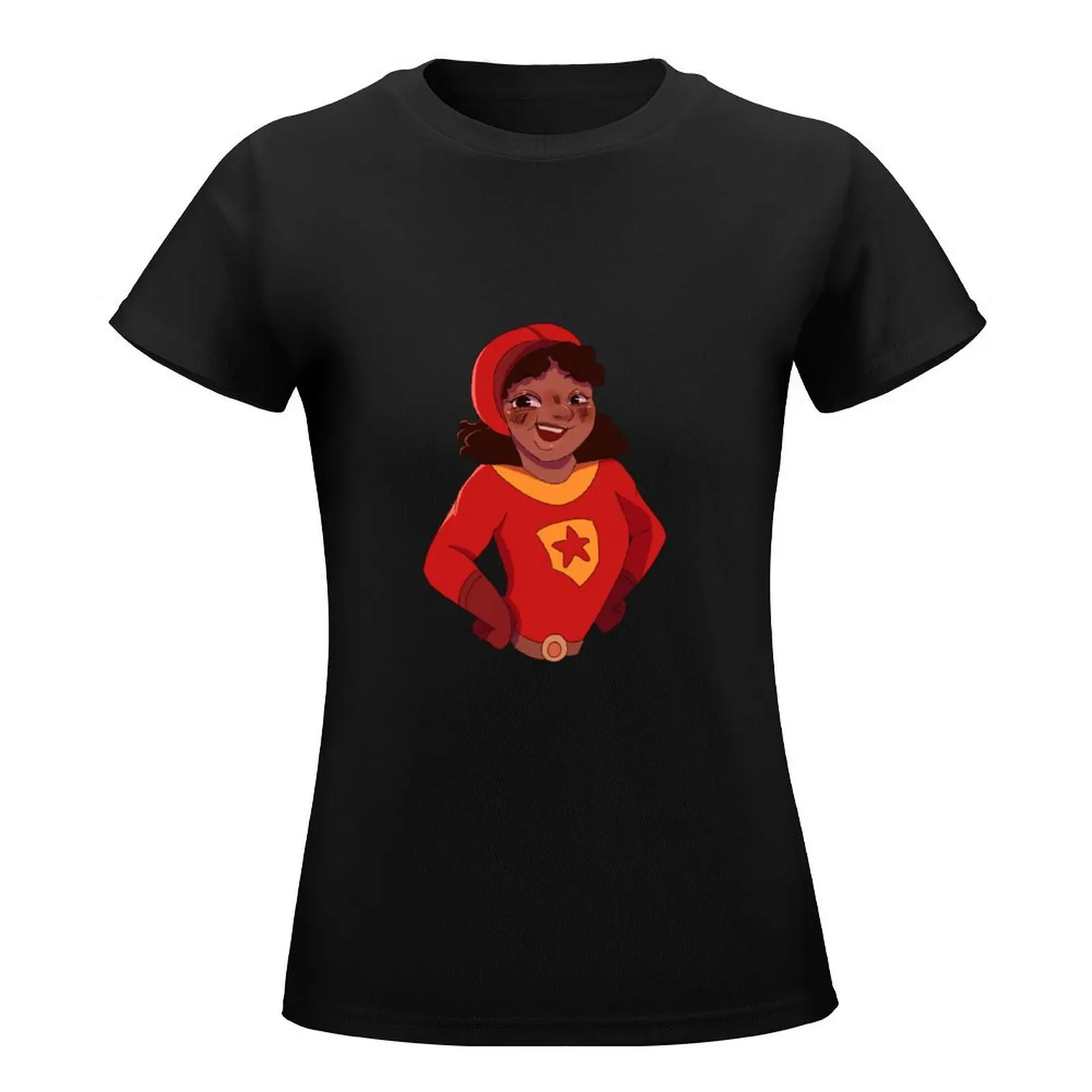 Wordgirl-Top Kawaii bonito para mulheres, camiseta designer, roupas luxuosas, verão