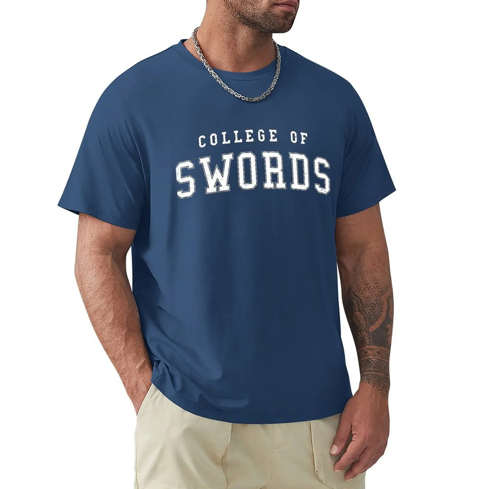 College Pride: Swords T-Shirt graphics Short sleeve tee aesthetic clothes mens tall t shirts