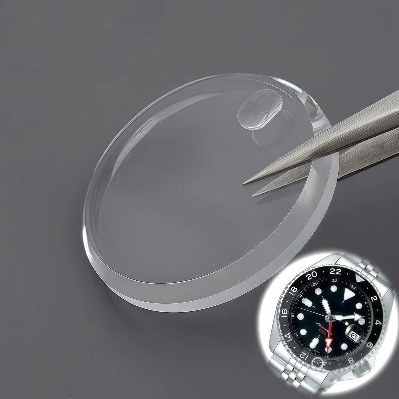31.5mm Bevel Slope Sapphire Crystal With Date Magnifier Cyclops Fit SKX007 Tuna Can & Turtle Watch Case Men Dive Watch Mod Glass