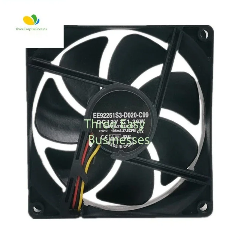 

EE92251S3-D020-C99 12 В 1,26 Вт 9025 9 см трехпроводной серверный вентилятор рассеивания тепла