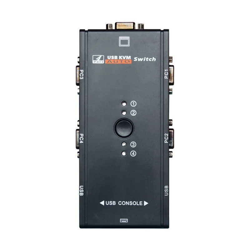 

4 Port KVM Switch 4 In 1 Out USB VGA KVM Switches For Printer Mouse Keyboard Pendrive 1080P Share Switcher For LED LCD Displays