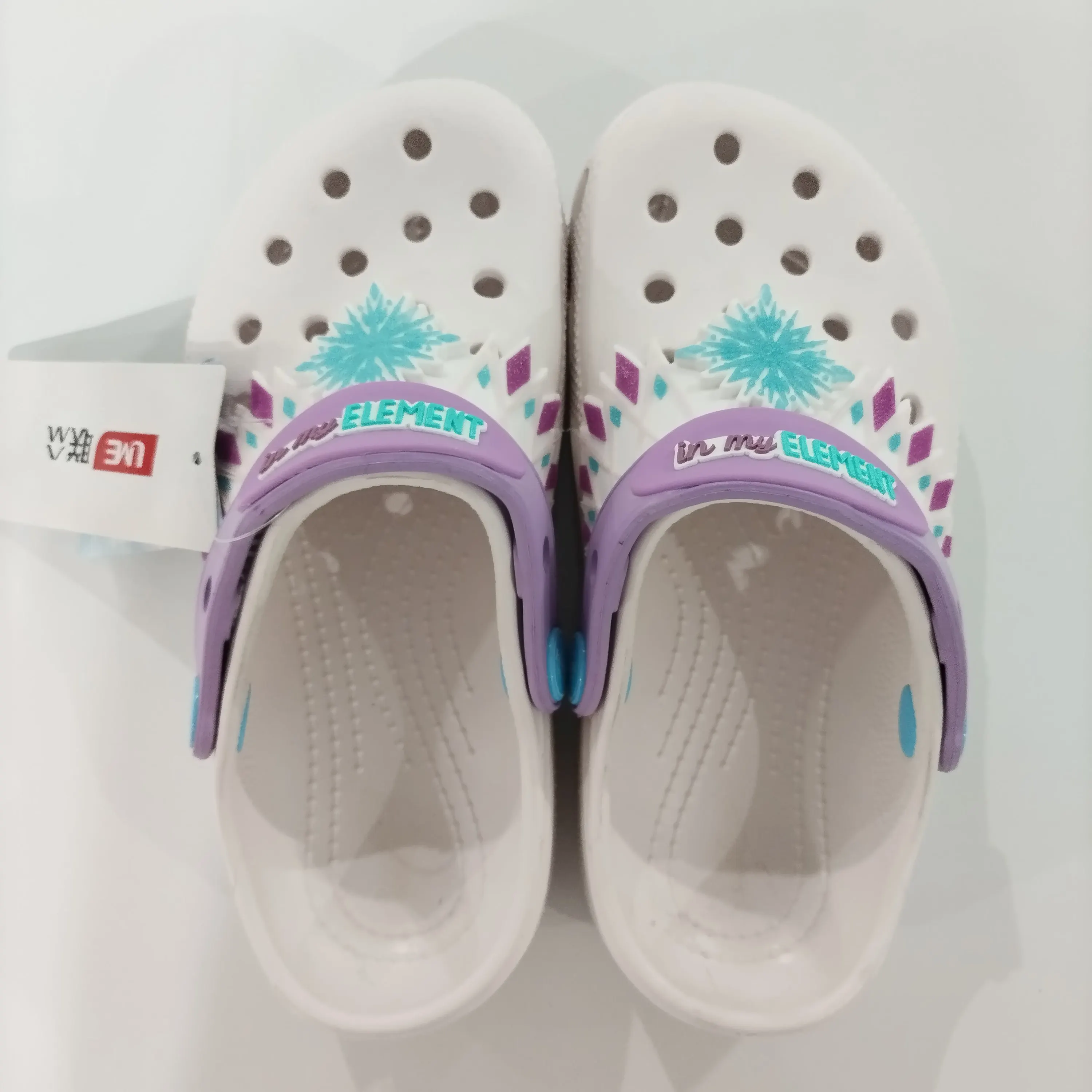 

Frozen Girl'S Frozen White And Purple Sandals, Lightweight And Comfortable Summer Beach Shoes