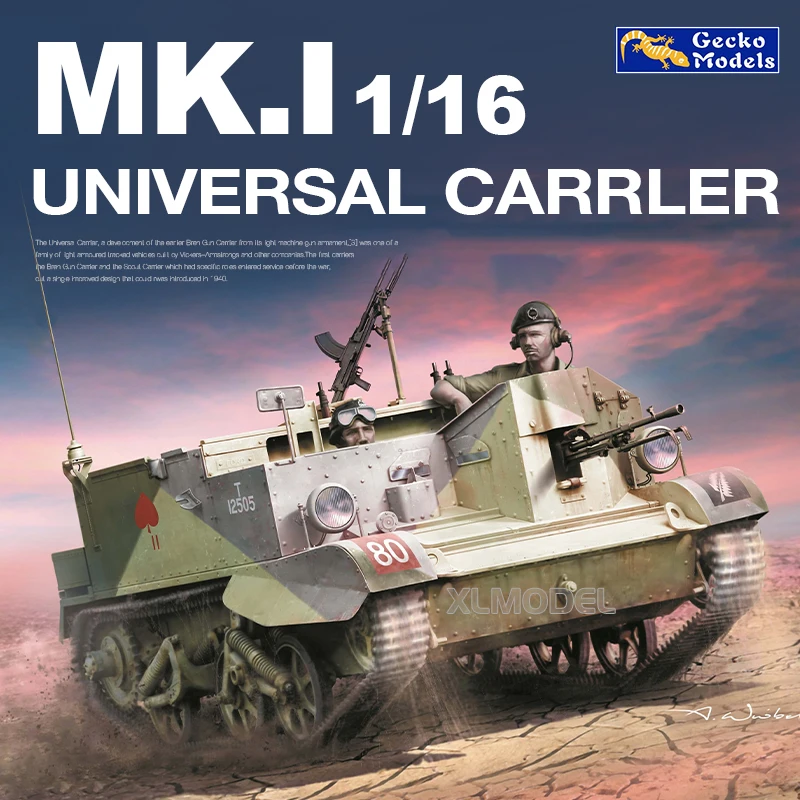 Kit modello in scala di montaggio in plastica modello Gecko 16GM0015 Universal Carrier Mk. I 1/16