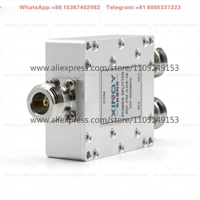 N-type Female RF WiFi Power Divider 0.5-6g One-in-two Power Distributor with Circuit Breaker
