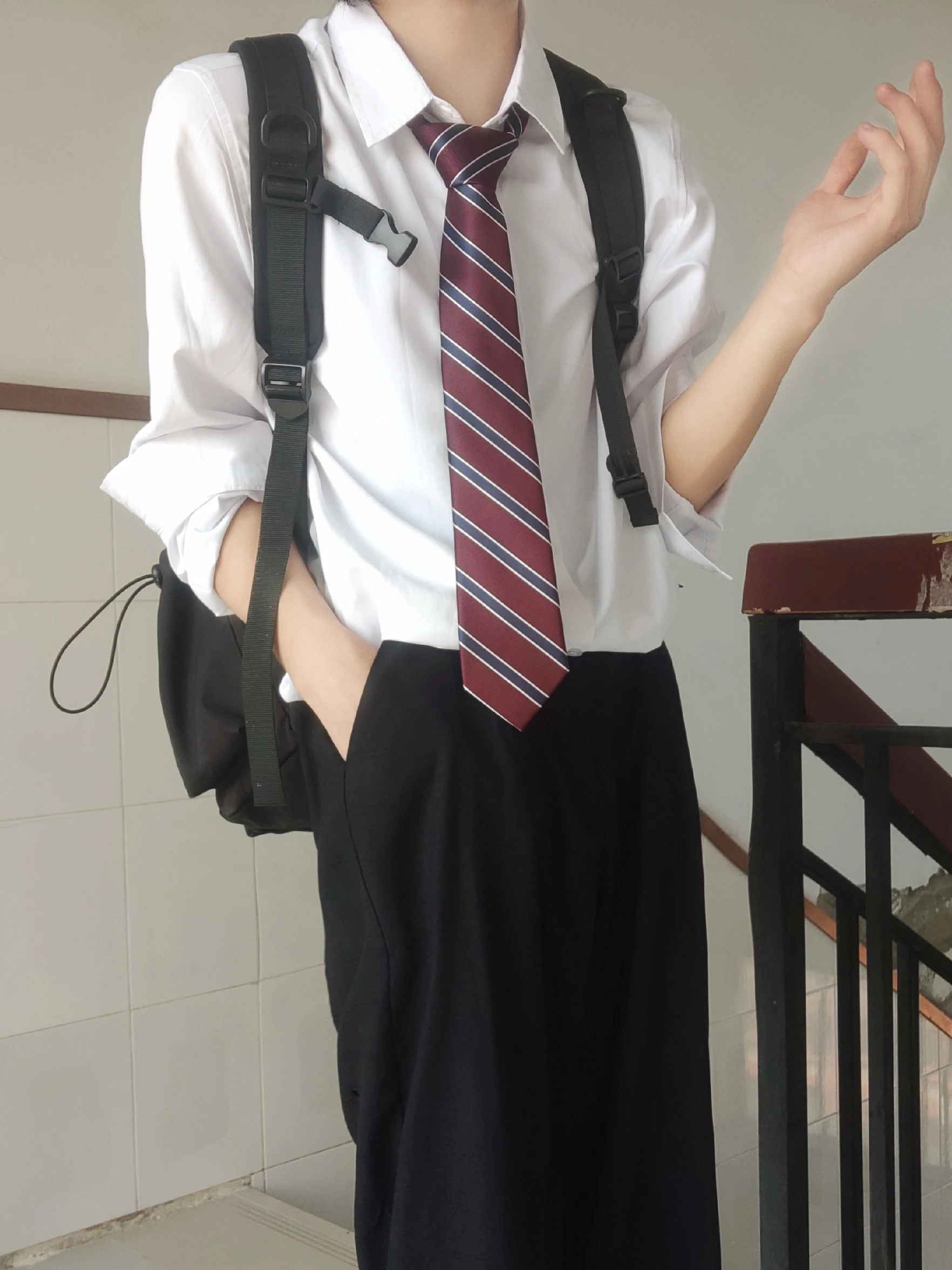 

White Long Sleeve Shirt Short Sleeve Male Female Student Uniform Collar JK Design Sense Academic Style Top Loose Fit Polyester