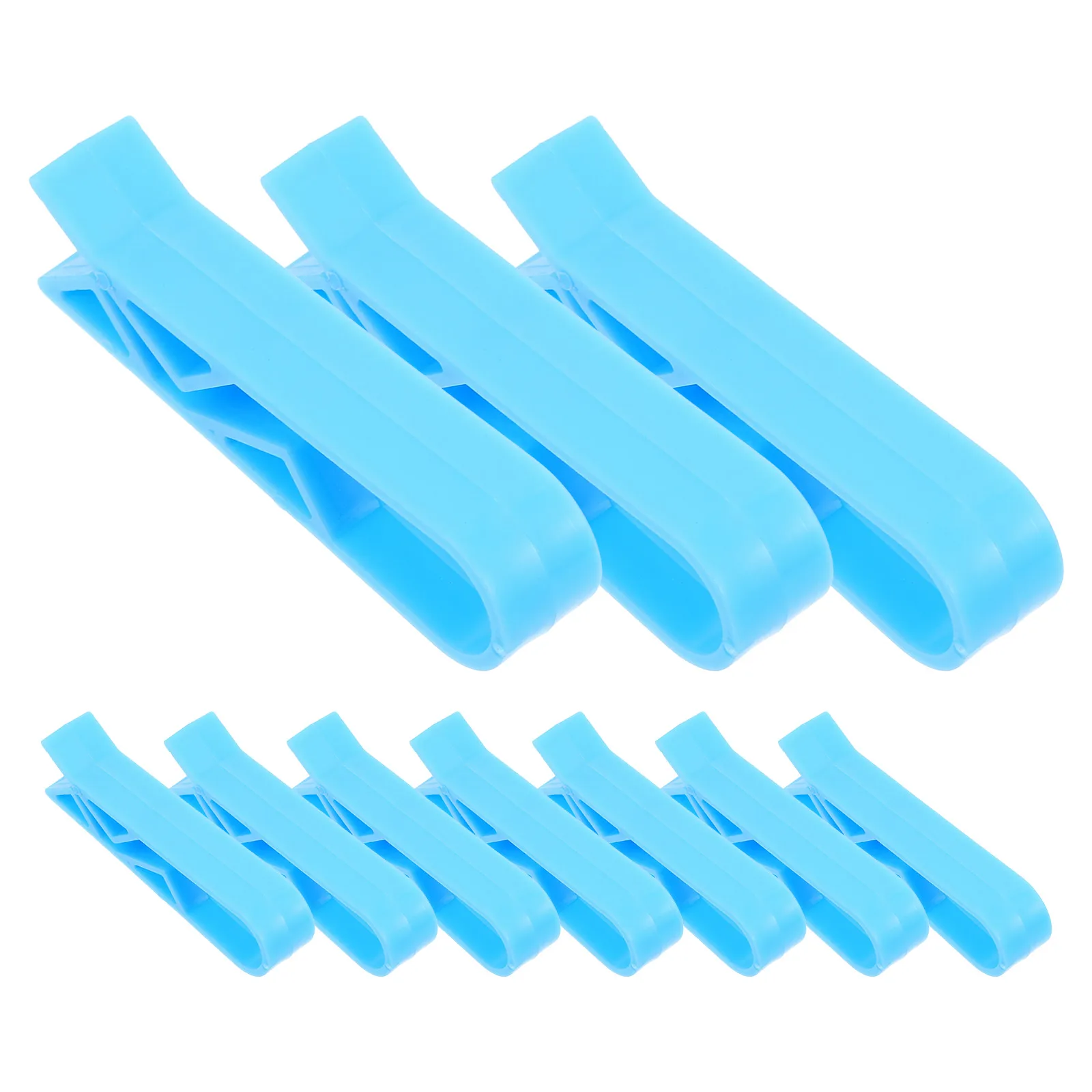 

100 Pcs Trash Bag Clips Garbage Can Fixing Clamps Plastic Waste Basket Shallow Blue Home Kitchen Toilet Strong Easy