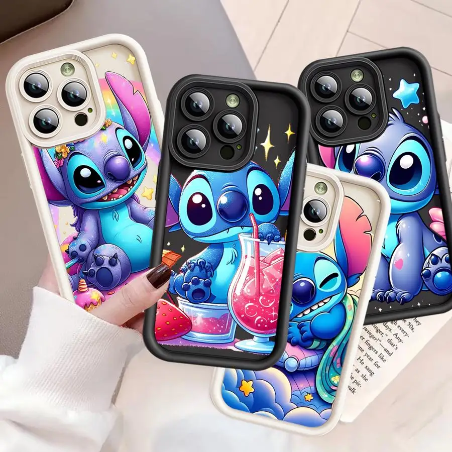 Capa de Telefone Stitch dos desenhos animados para Xiaomi, Capa Bonito para Redmi 12, 12C, 13C, 5G, 13, 4G, A1, A2 Plus, A3, Poco X3 NFC, X3 Pro, c50, C51, C61