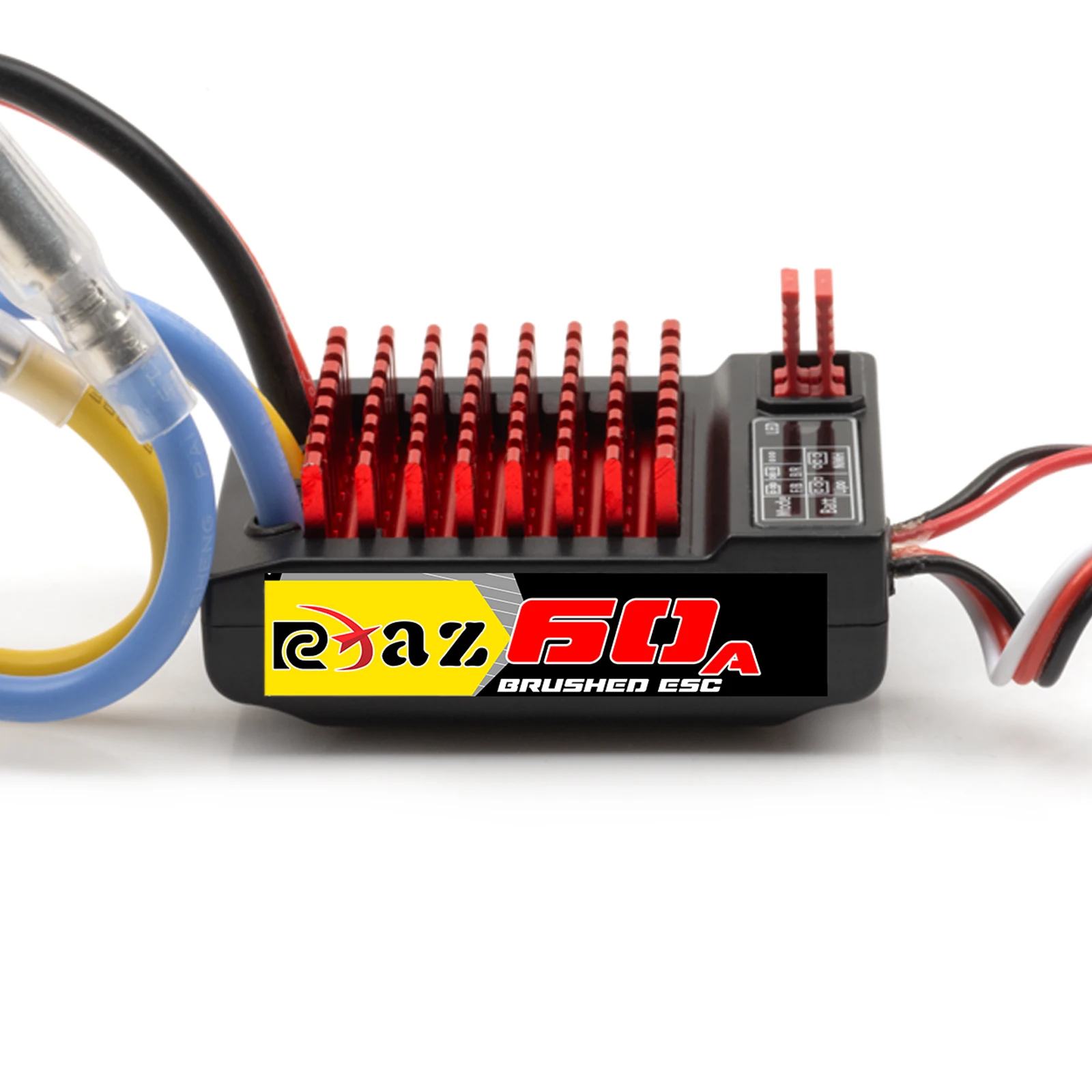 RCZIPROY 550 12T Brushed Motor & 60A Waterproof ESC Speed Control Combo Kit for 1/10 Scale High Speed RC Crawler and Buggy Cars