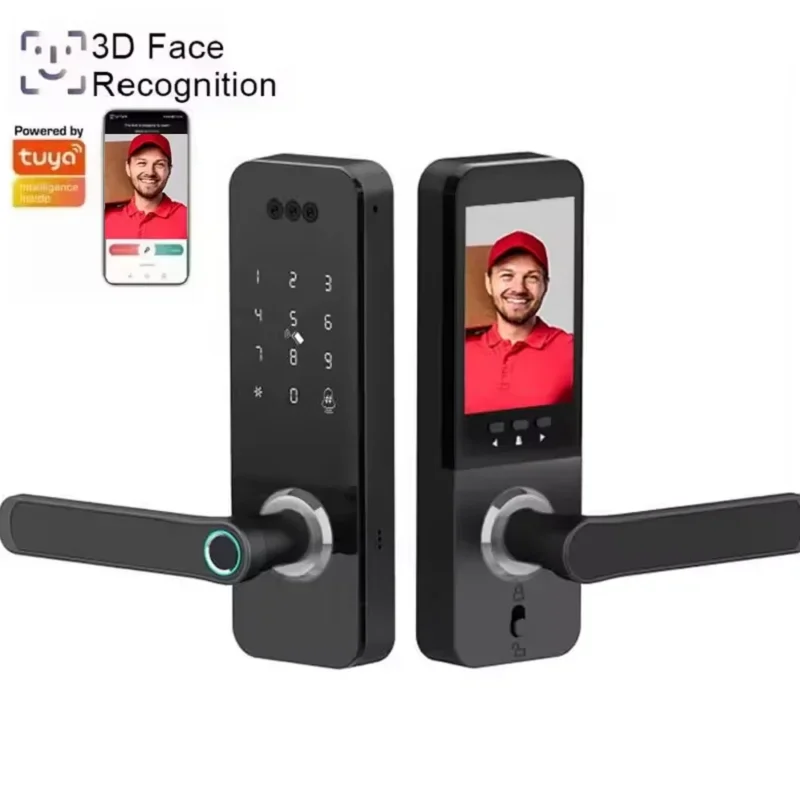 3D Face Recognition Door Lock Home Security Digital Electronic Tuya TTLOCK Smart Fingerprint Door Lock App Remote Unlock