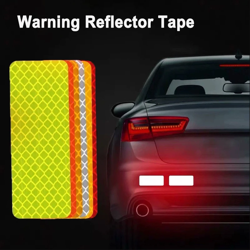 

10 шт., предупреждающая отражающая лента, красочные защитные светоотражающие наклейки, водонепроницаемые для автомобиля, мотоцикла, велосипеда