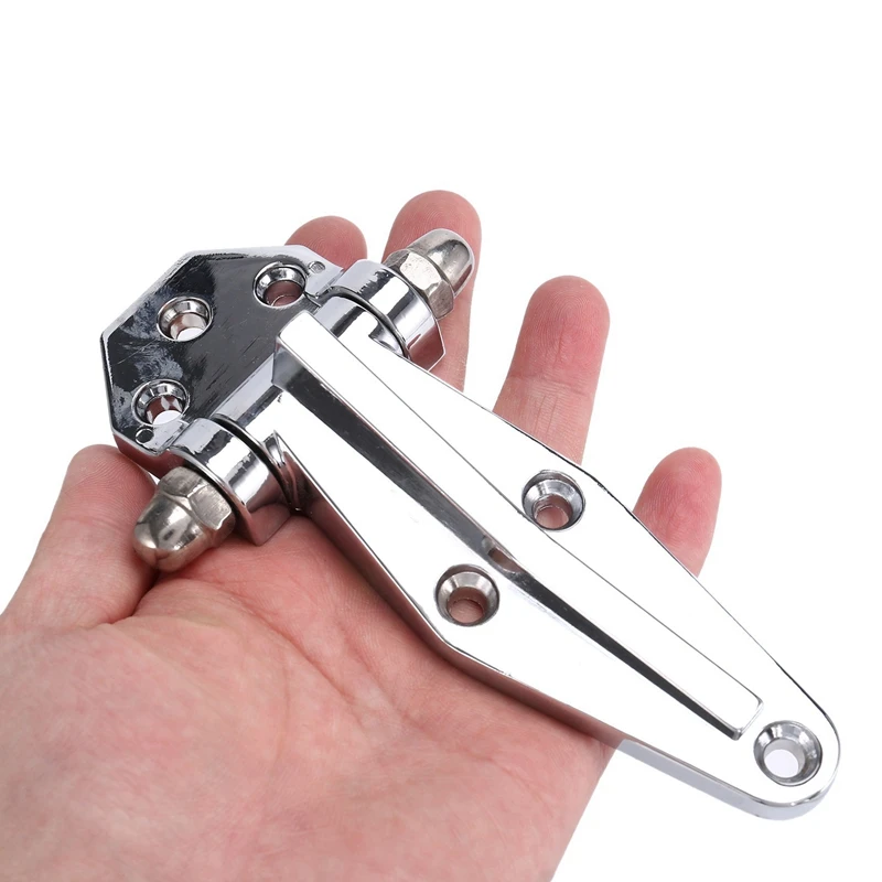 6X nichel satinato spazzolato Cooler Freezer cerniere per porte a 90 gradi tono argento