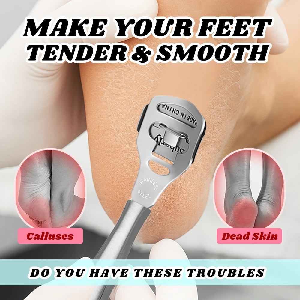 1PCS tainless Steel Pedicure Foot Hard Dead Skin Remover Cutter Shaver Trimmer Pedicure Callus Blade Body Care Tools Accessories