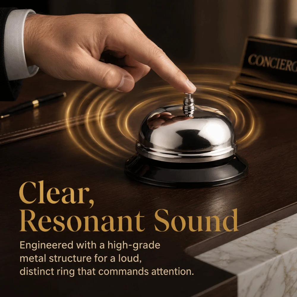 Durable Rust Proof Service Bell Clear Sound Durable Call Bell Metal Structure Desk Bell Home