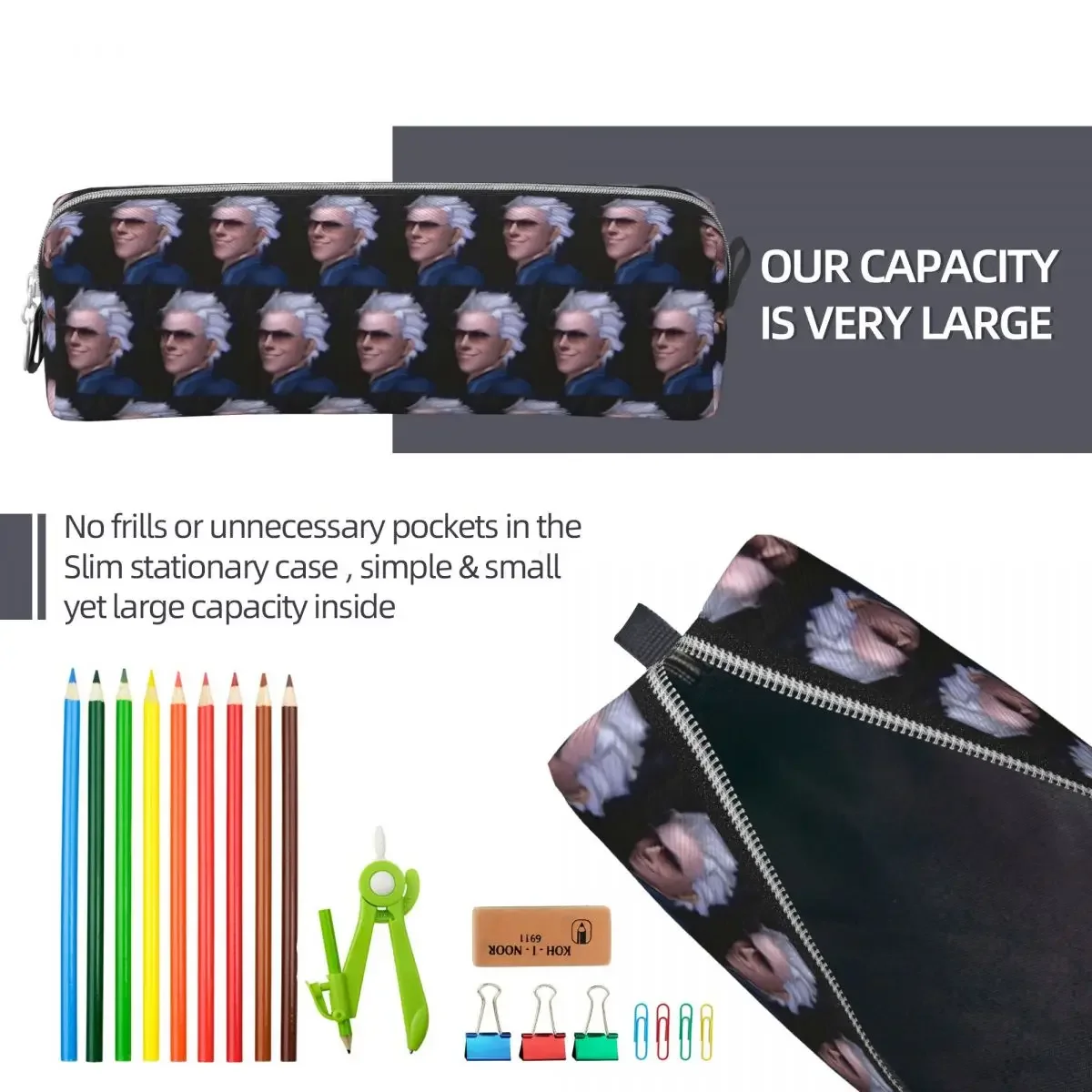 Classic Game Vergil Dmc Pencil Case Devil May Cry Pencilcases Pen Box Kids Big Capacity Bag Students School Gift Accessories