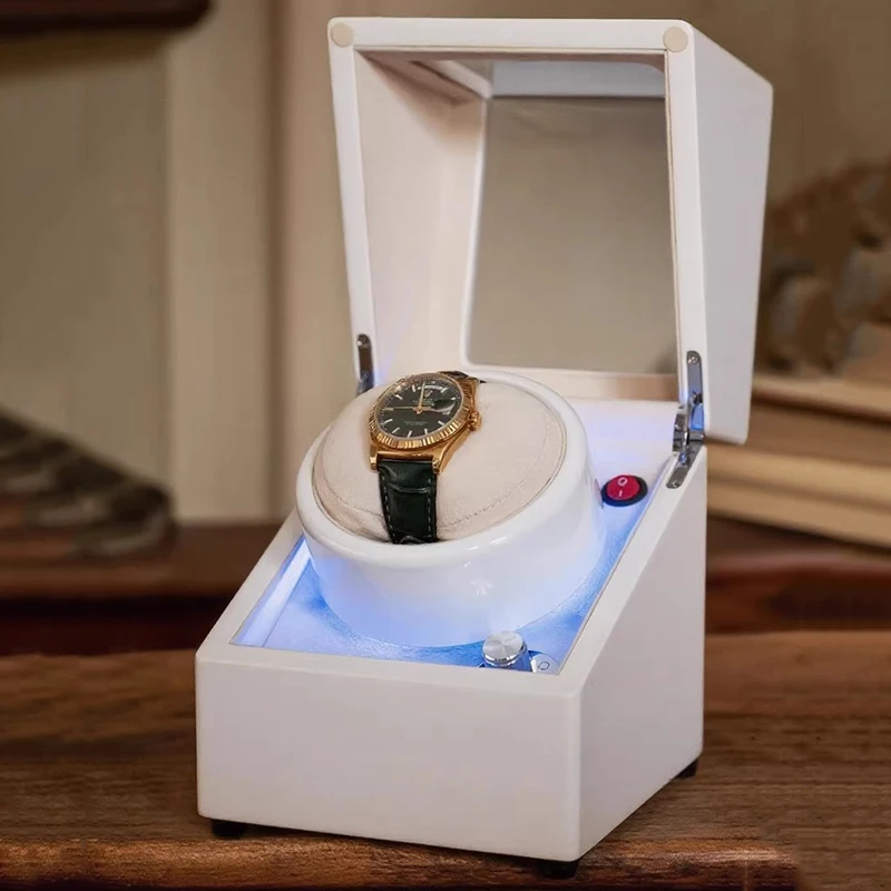 

Автоматический механизм для подзавода часов класса люкс, бесшумная машина для подзавода мужских механических часов, деревянный вращающийся ящик для подзавода часов