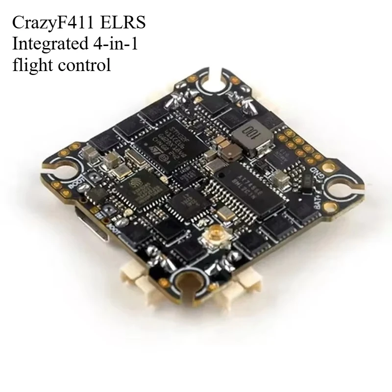 

1pcs CrazyF411 ELRS AIO 4in1 F411 Flight Controller Built-in UART 2.4G ELRS RX 20A ESC 2-4S for FPV Toothpick Drones