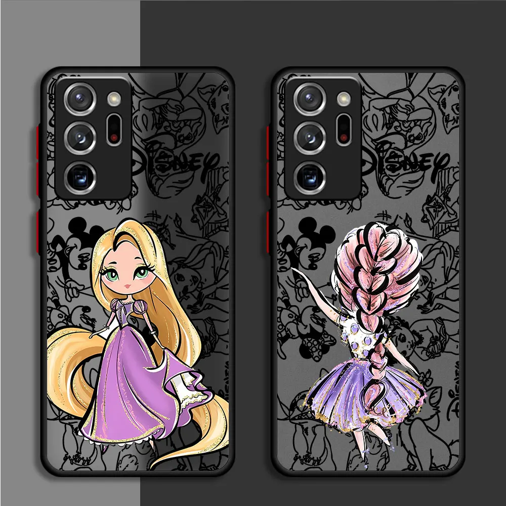 Cover Disney Princess Art Armor Matte Phone Case for Samsung Galaxy S21 Note 20 Ultra 10 Plus Note 10 8 9 S20 S22 S23 Note 8