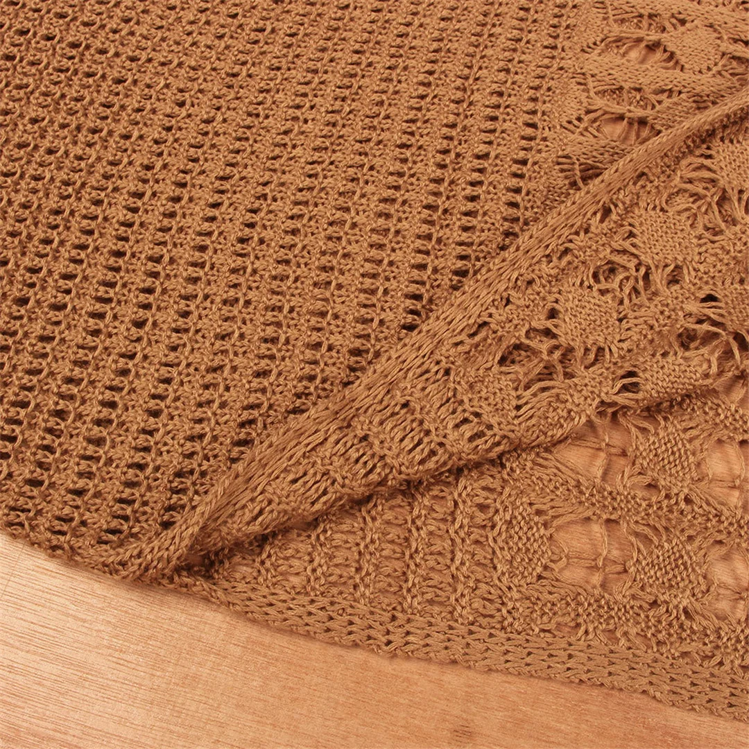 S-XL Sexy Ausgeschnittenes Fransen-Strickkleid, Häkel-Tunika, Strandkleid, Strandmode, Strandüberwurf, Damen V3802 – Detail 26