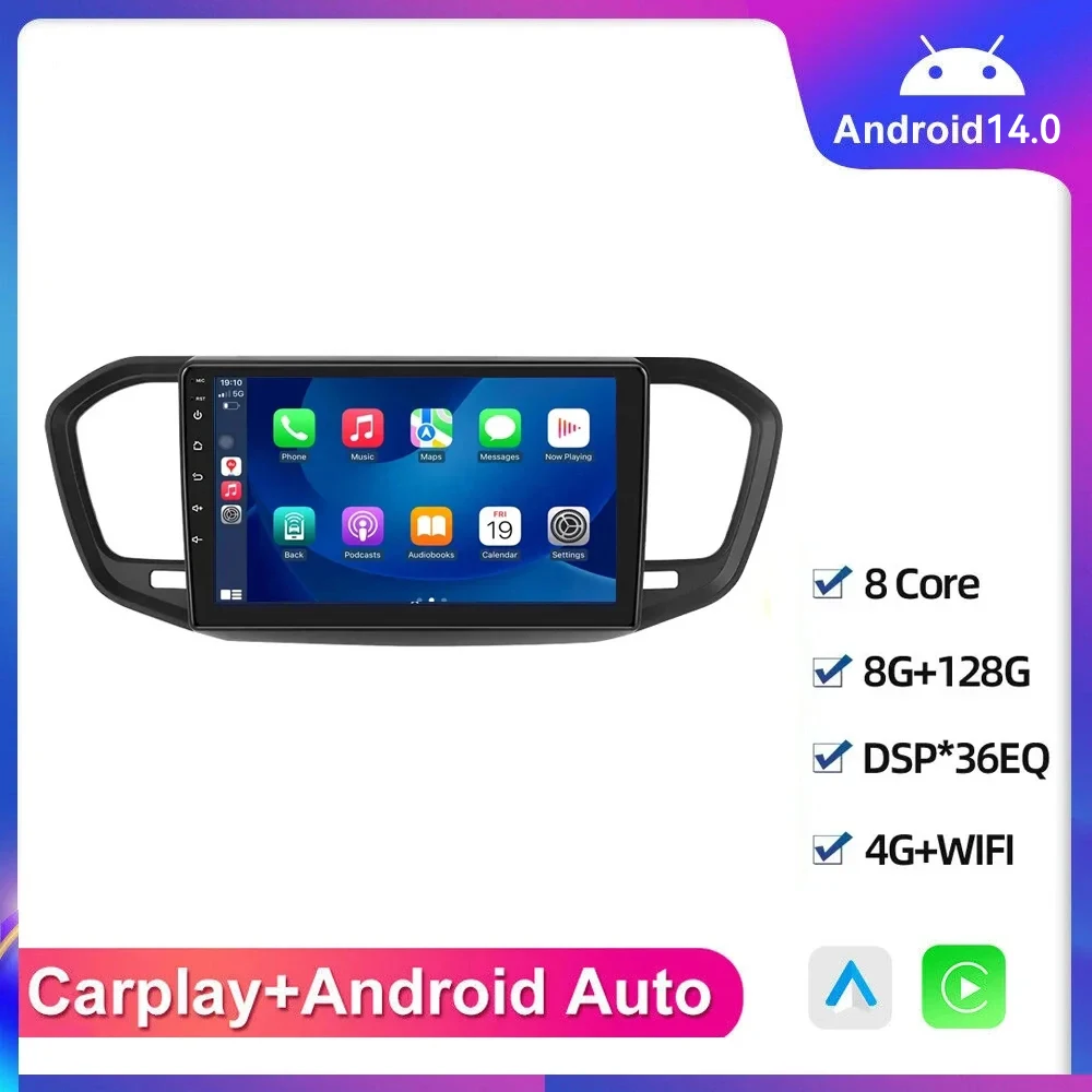 

4G+64G Car Android 14.0 For Lada VESTA 2023 Auto Radio multimedia player navigation GPS No 2din DVD 4G WIFI BT DSP RDS Carplay