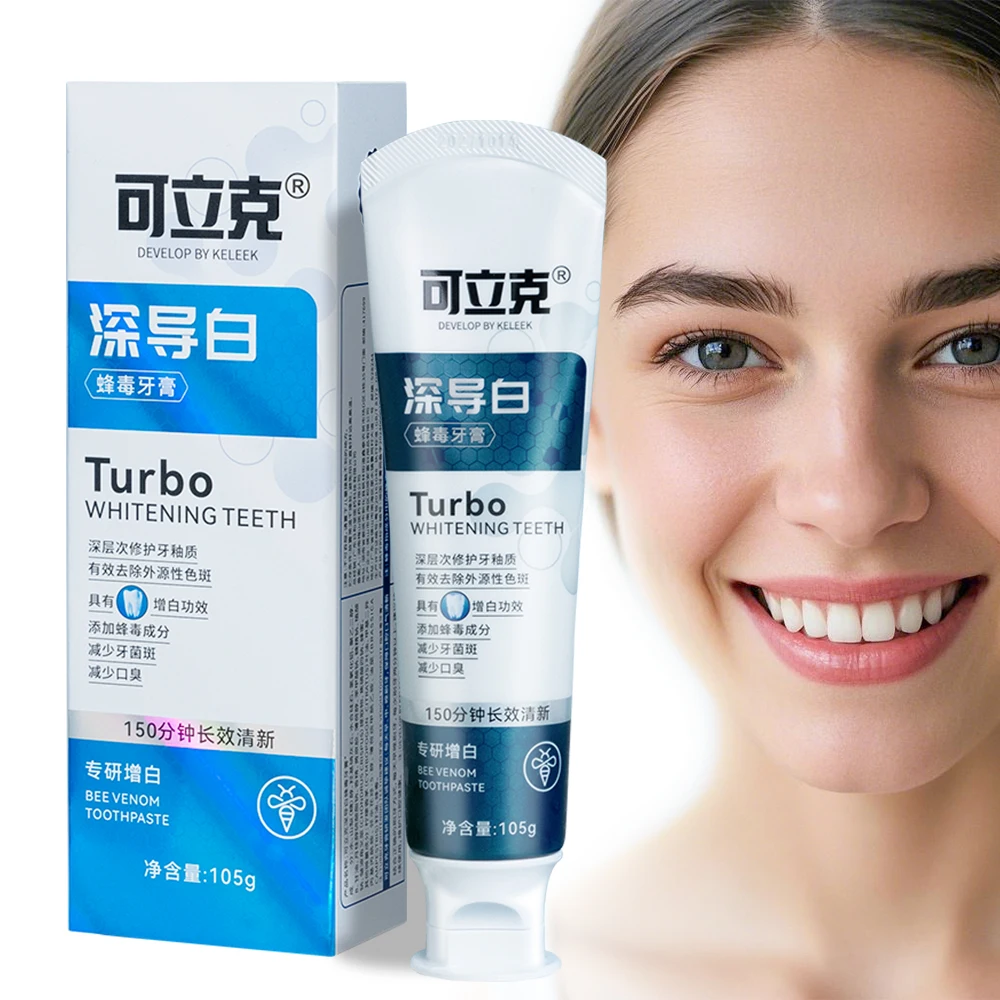 

Отбеливающая зубная паста Свежая полость рта Свежее дыхание Ясна Здоровье Базовая паста для ухода за полостью рта Keleek Глубоко осветляющая зубная паста из пчелиного яда