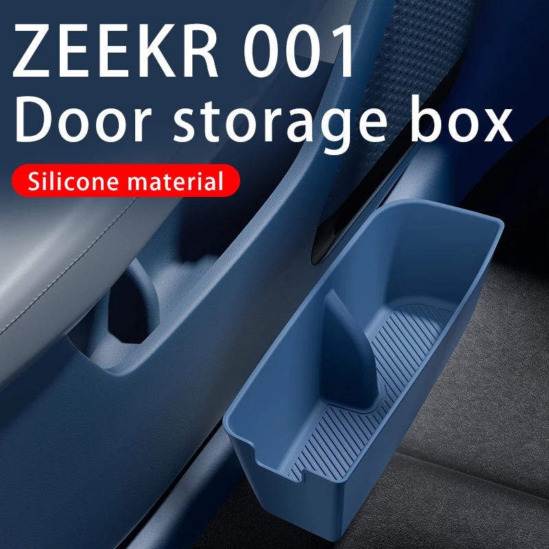 

For 24/25 ZEEKR 001 door storage box mat door slot mat garbage bag storage box silicone accessories ZEEKR 001