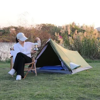 Alltel 초경량 야외 캠핑 휴대용 싱글 텐트, UV 방수, 배낭 여행, 하이킹, 사이클링, 해변 낚시 텐트, 1 인용
