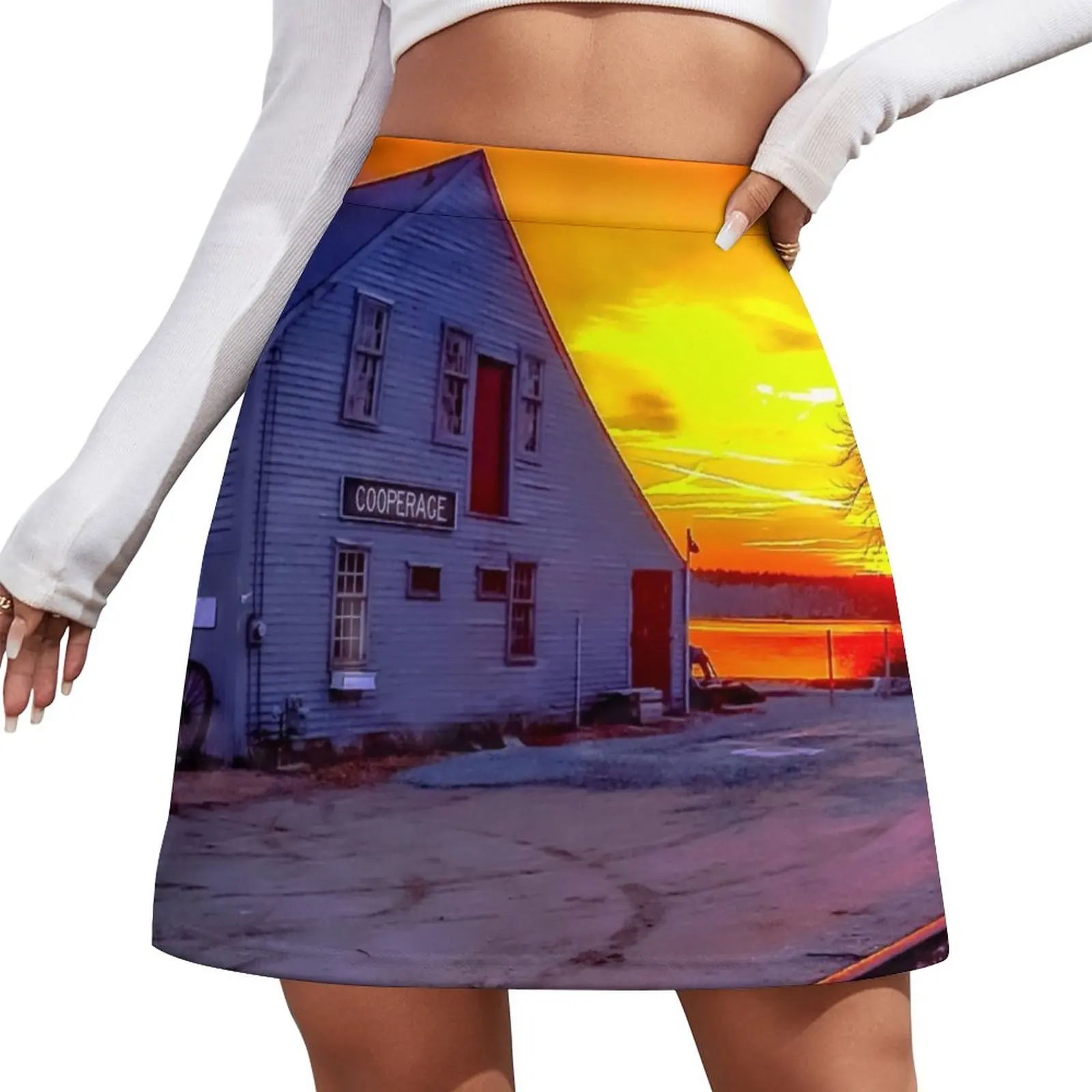 

Townsend MA, Harbor Pond at Sunset Mini Skirt skirt sets womens clothing Woman skirts