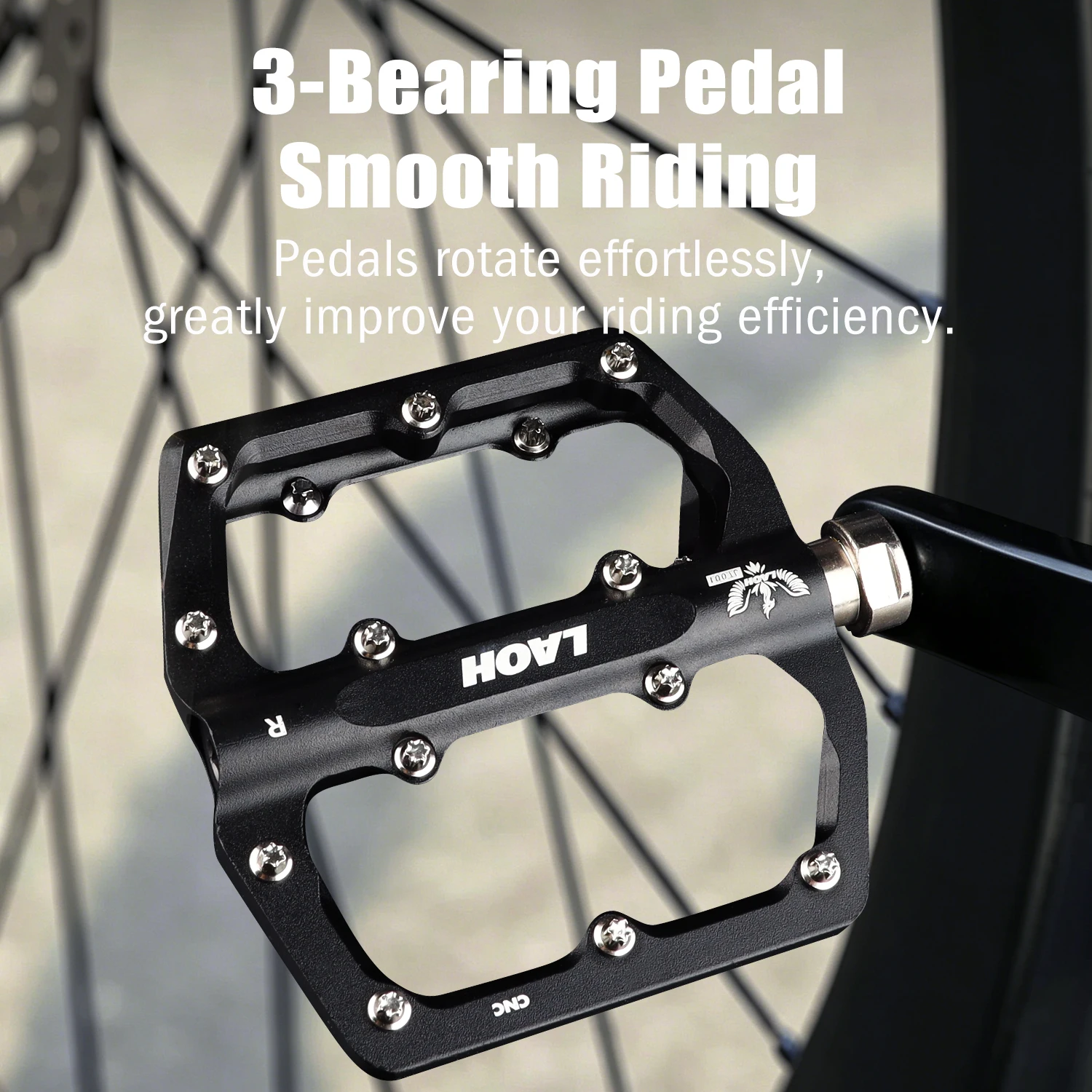LAOH 3-Bearing CNC Aluminum MT - Pedal Platform Flat recension och pris