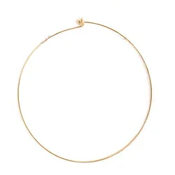 1PC 304 Stainless Steel Collar Choker Necklace Gold/Silver Color Round With Removable Ball End Cap Handmade DIY Jewelry