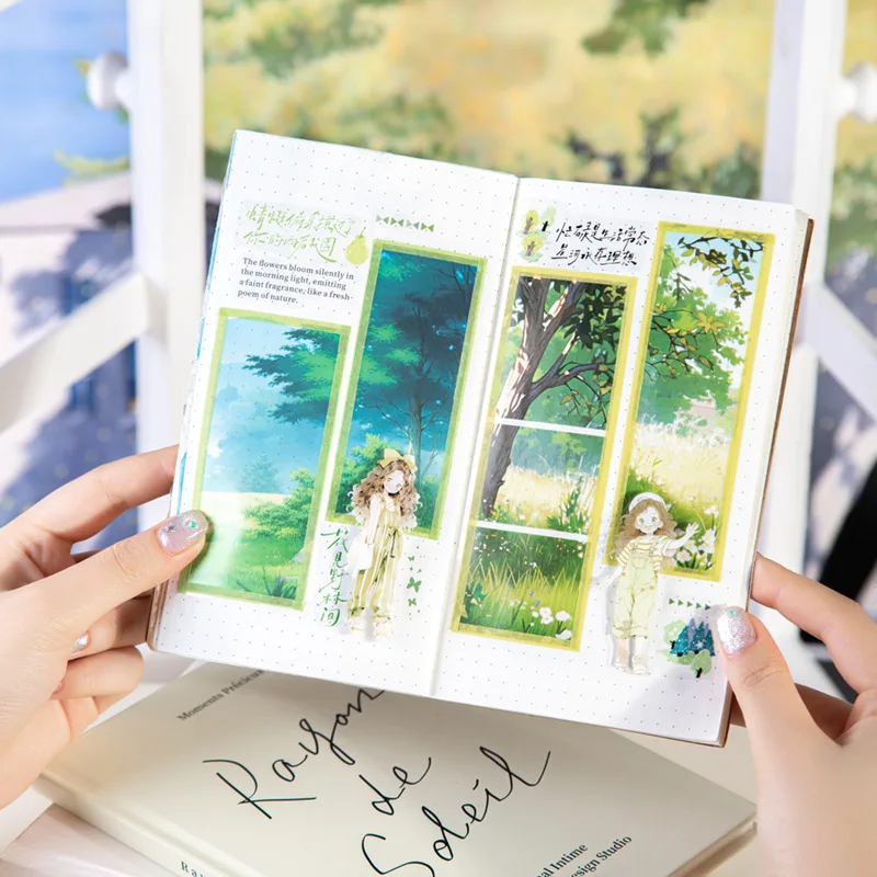 10sets Kawaii Stationery Stickers Time Mirror Junk Journal Planner Decorative Sticker Scrapbooking