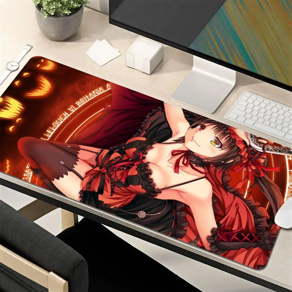 Date A Live Mouse Pad Anime Tokisaki Kurumi Pc Gamer Cabinet Desk Mat Keyboard Computer Soft Deskpad Gaming Accessories Mousepad