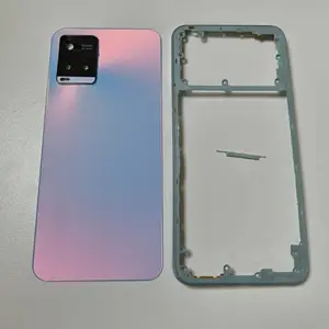 Bilashmart Vivo Y21 Y21a Y21e Y32 Y21s Y21t Y33s Y33t Battery Cover Middle Frame Rear Housing Case with Camera lens Side Buttons