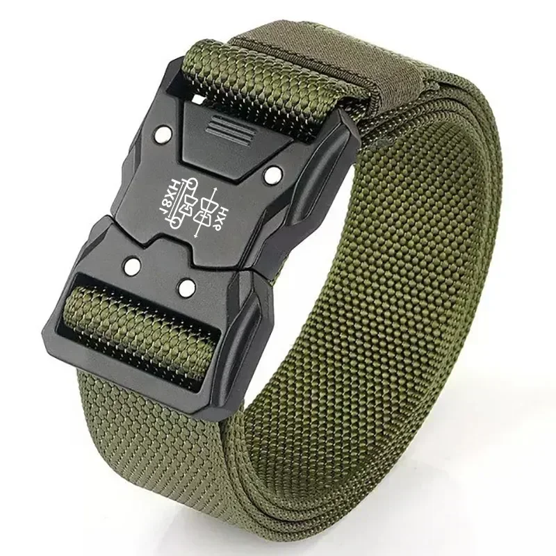 Men Belt Outdoor Hunting Tactical Multi Function Buckle Belt Canvas Decoration Jeans Plastic Buckle Apparel Accessories Belt