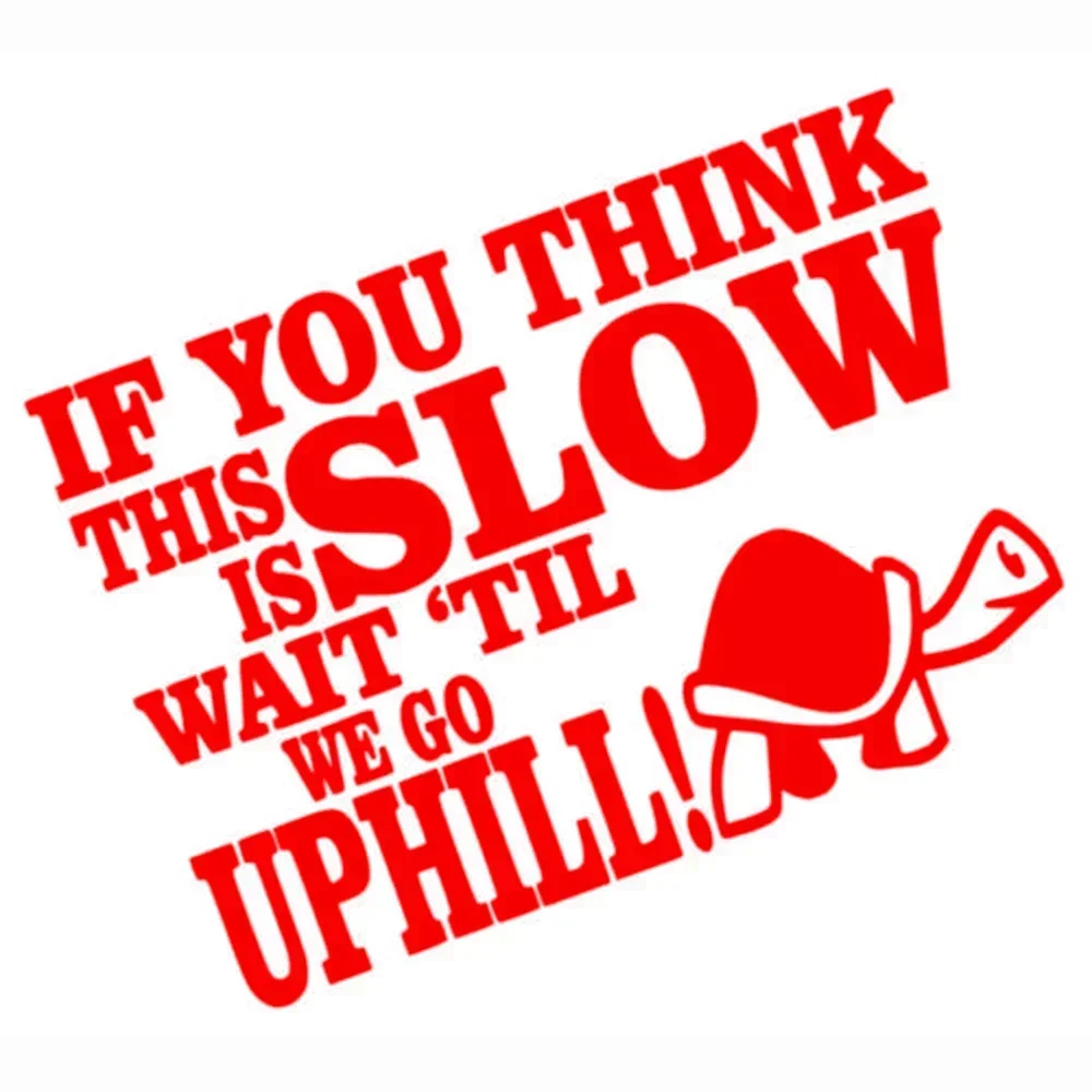 1Pc Funny Tortoise Car Sticker, IF YOU THINK THIS IS SLOW WAIT Cute PVC Vinyl Decal Stylish Exterior Auto Decor Accessories