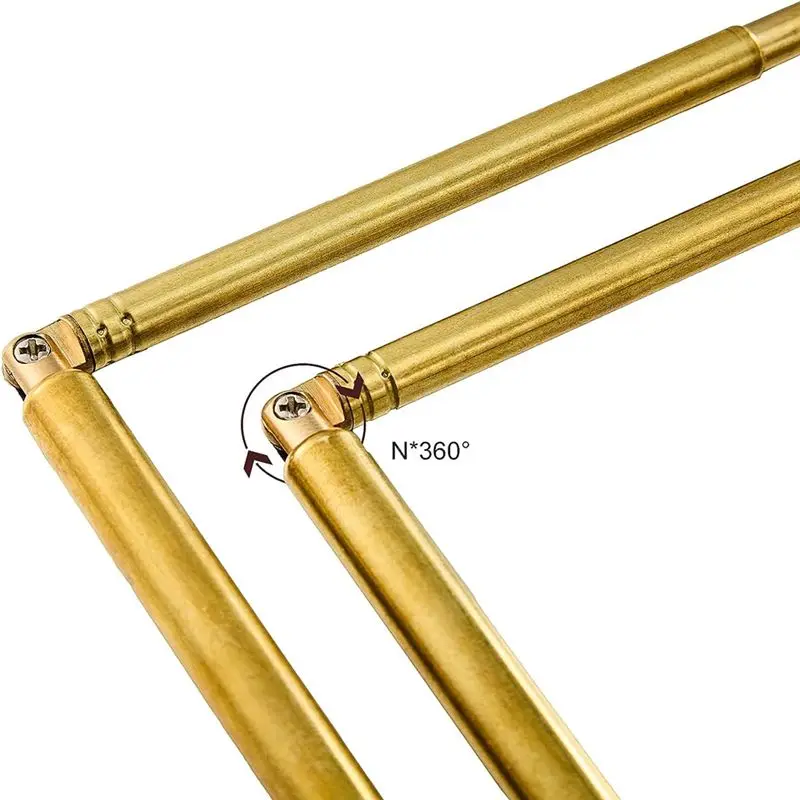 3 Piece Divining Rods Copper And Dowsing Pendulum Gold Copper Retractable Paranormal Divining Rods With Copper Handle-New