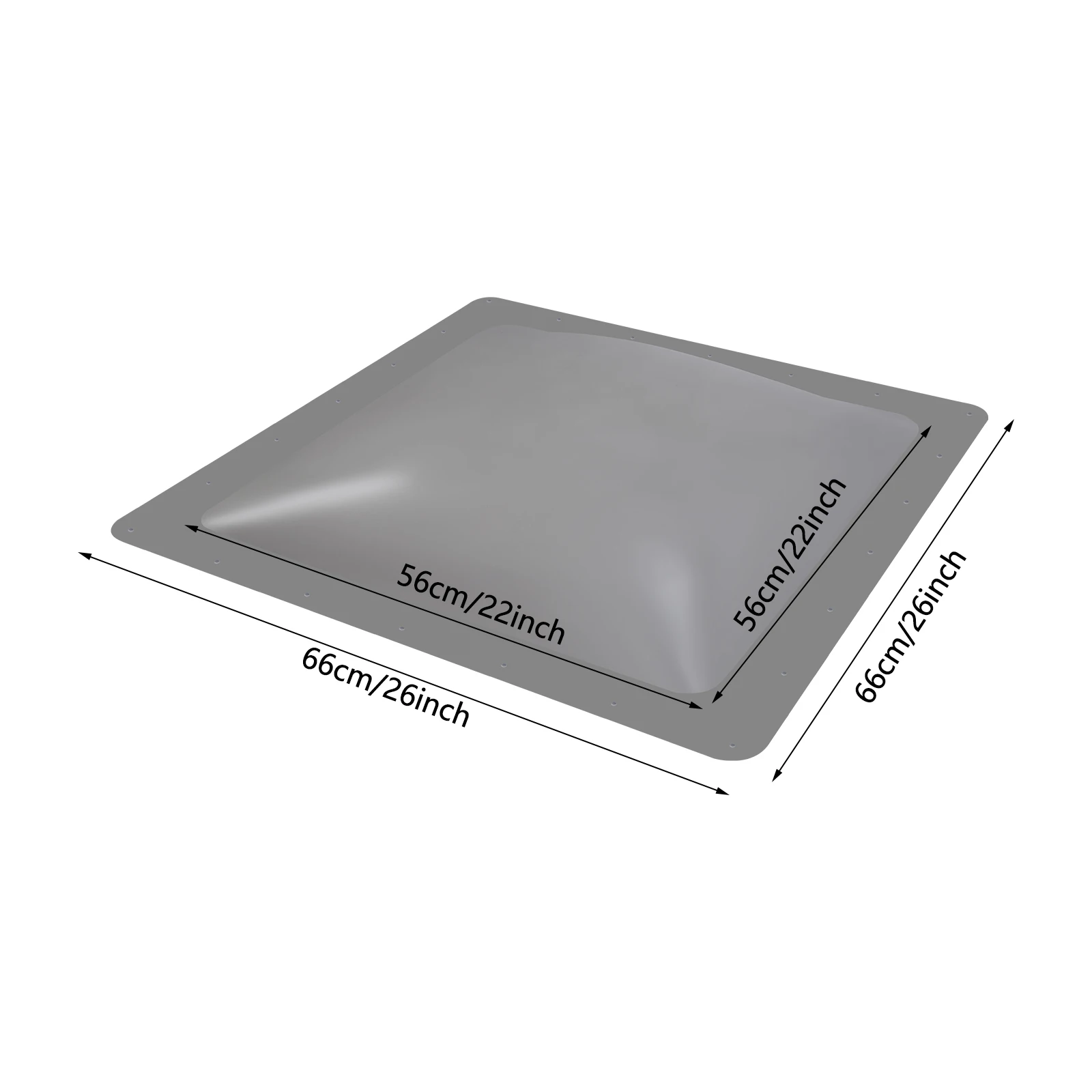 Lucernario per camper da 26 * 26 pollici Cupola esterna Lucernario per camper universale resistente ai raggi UV Lucernario per camper resistente all'usura