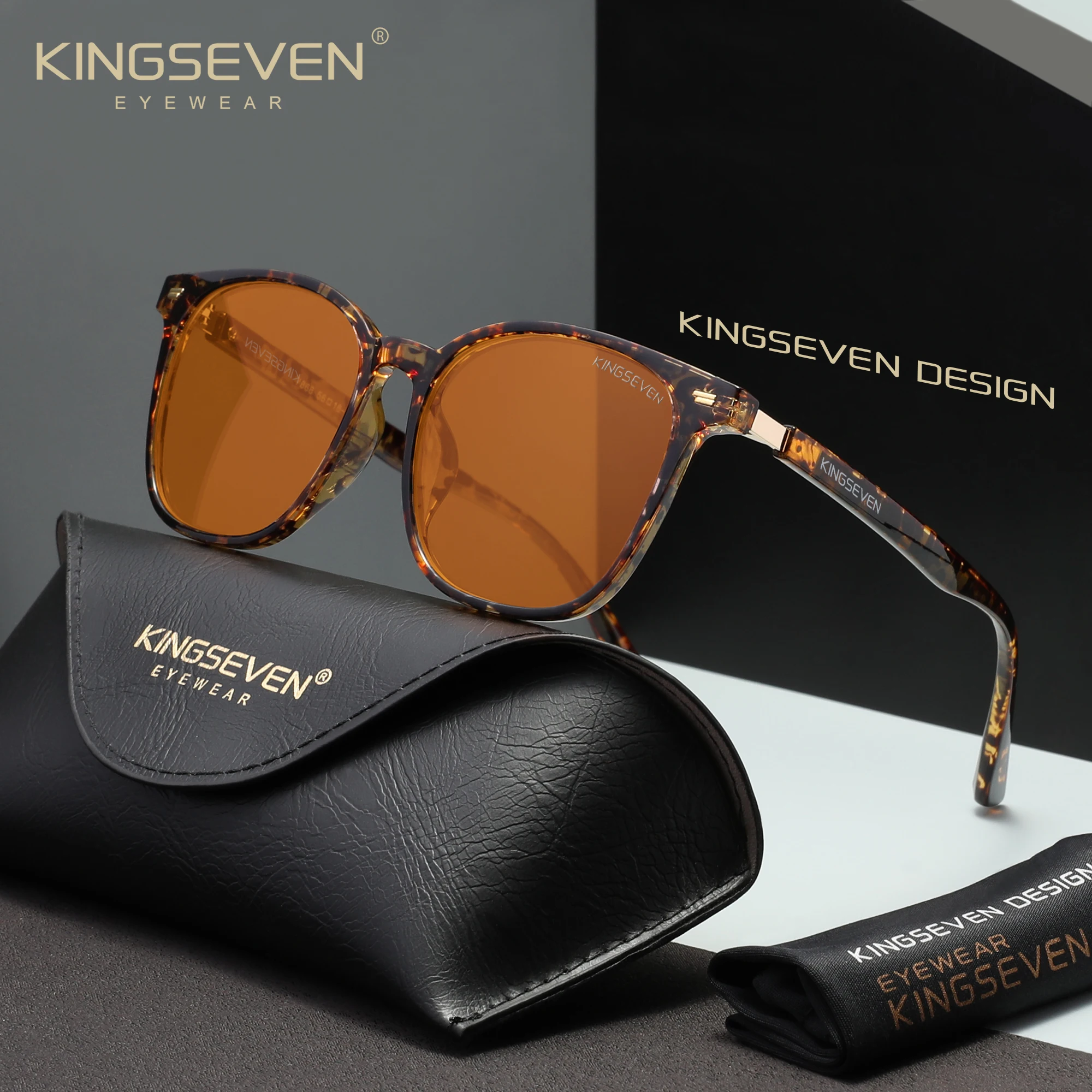 KINGSEVEN Anti-Blue Ray-Brille für Herren/Damen, Computer-Schutz, blaues Licht blockierend, große Brille, modisch, lindert Müdigkeit