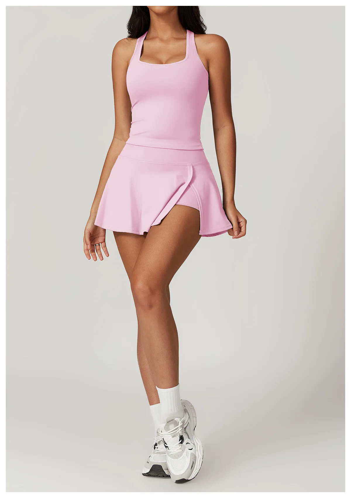 Hearuisavy Sommer Stoßfestes Yoga-Top Lauf-Tanktop für Damen Fitness Schnelltrocknende Trainingsweste Ärmelloses Sport-Top für Frauen – Detail 15