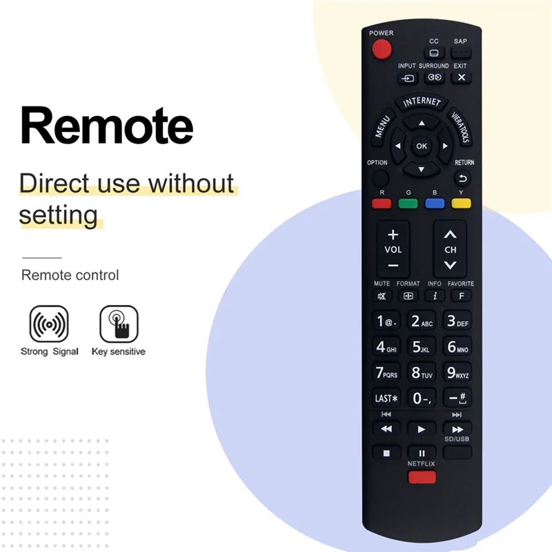

【Shopper’S-Favorite!】Replaced N2QAYB000779 Remote Control For Panasonic TV N2QAYB000779 Remote Control
