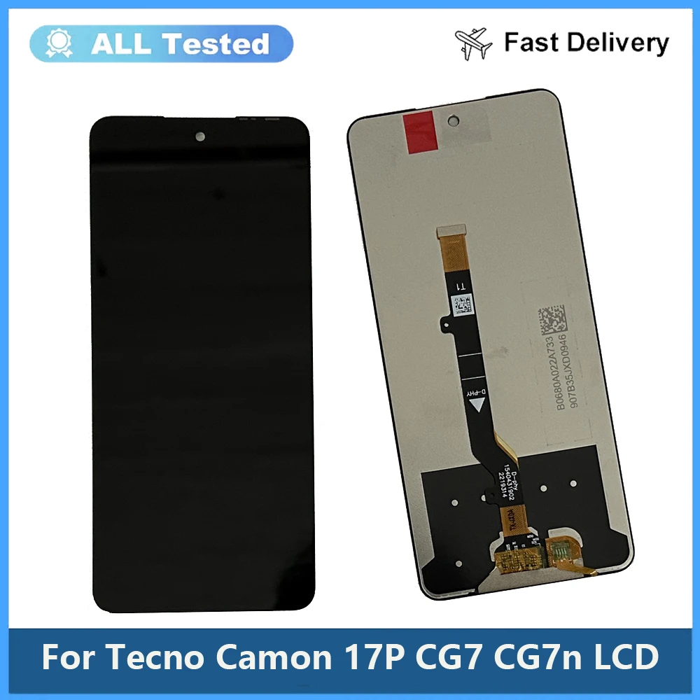 

6.8" Tested For Tecno Camon 17P CG7 CG7n LCD Display Touch Screen Digitizer Sensor Panel Assembly For Tecno Camon 17P LCD